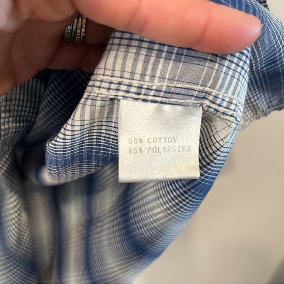 LiquidWest  Mens S Shirt Western Cowboy Pearl Snap Short Sleeve Pockets Cotton - Picture 7 of 12